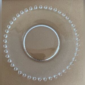 Vintage Imperial Glass Candlewick Clear Salad Plates - Set of 2